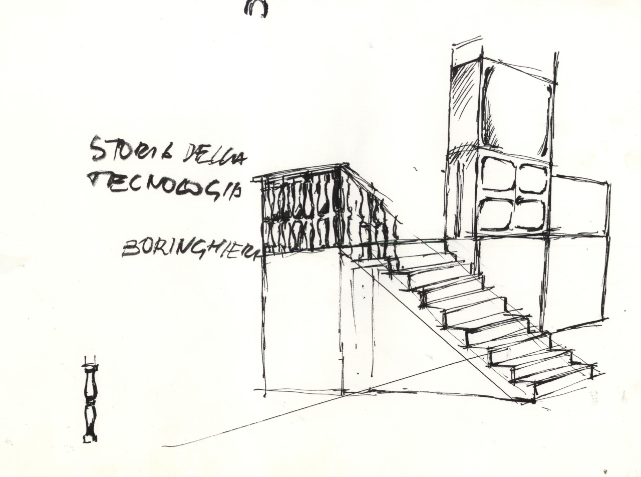 studio per scenografia teatrale (disegno per scenografia) di Fo, Dario (XX)