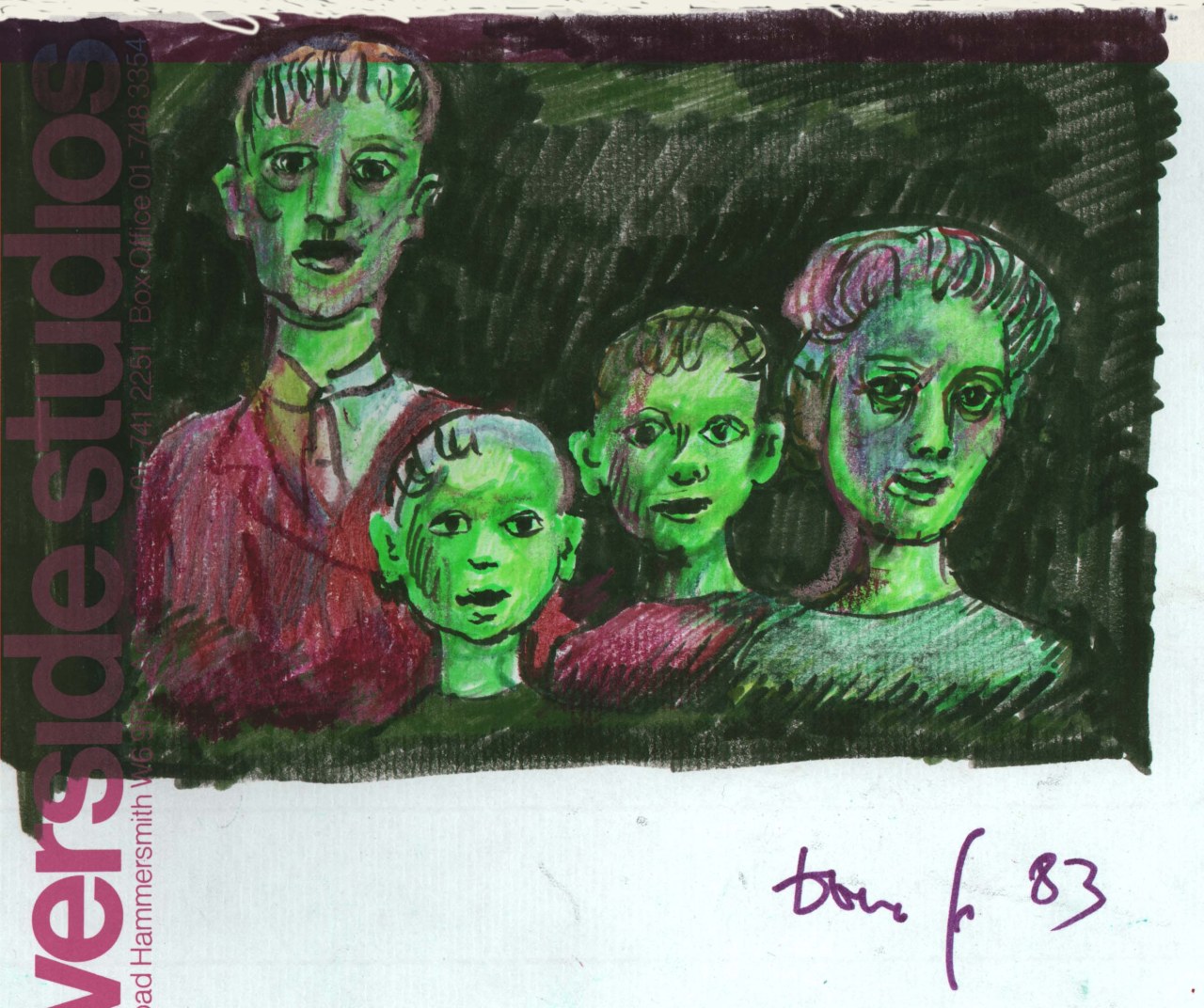 ritratto di una famiglia (disegno) di Fo, Dario (XX)