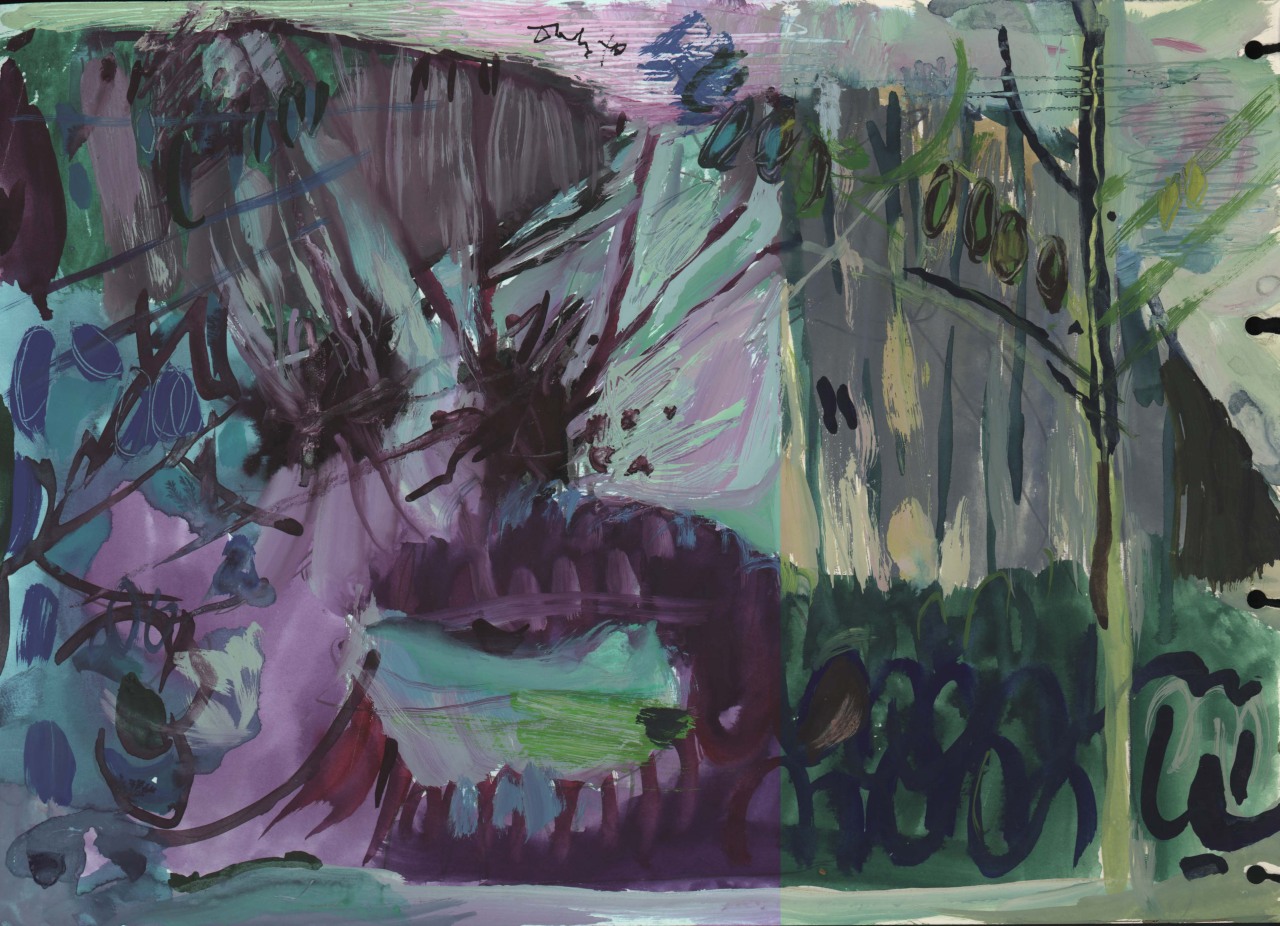 paesaggio astratto (dipinto) di Fo, Dario (XX)