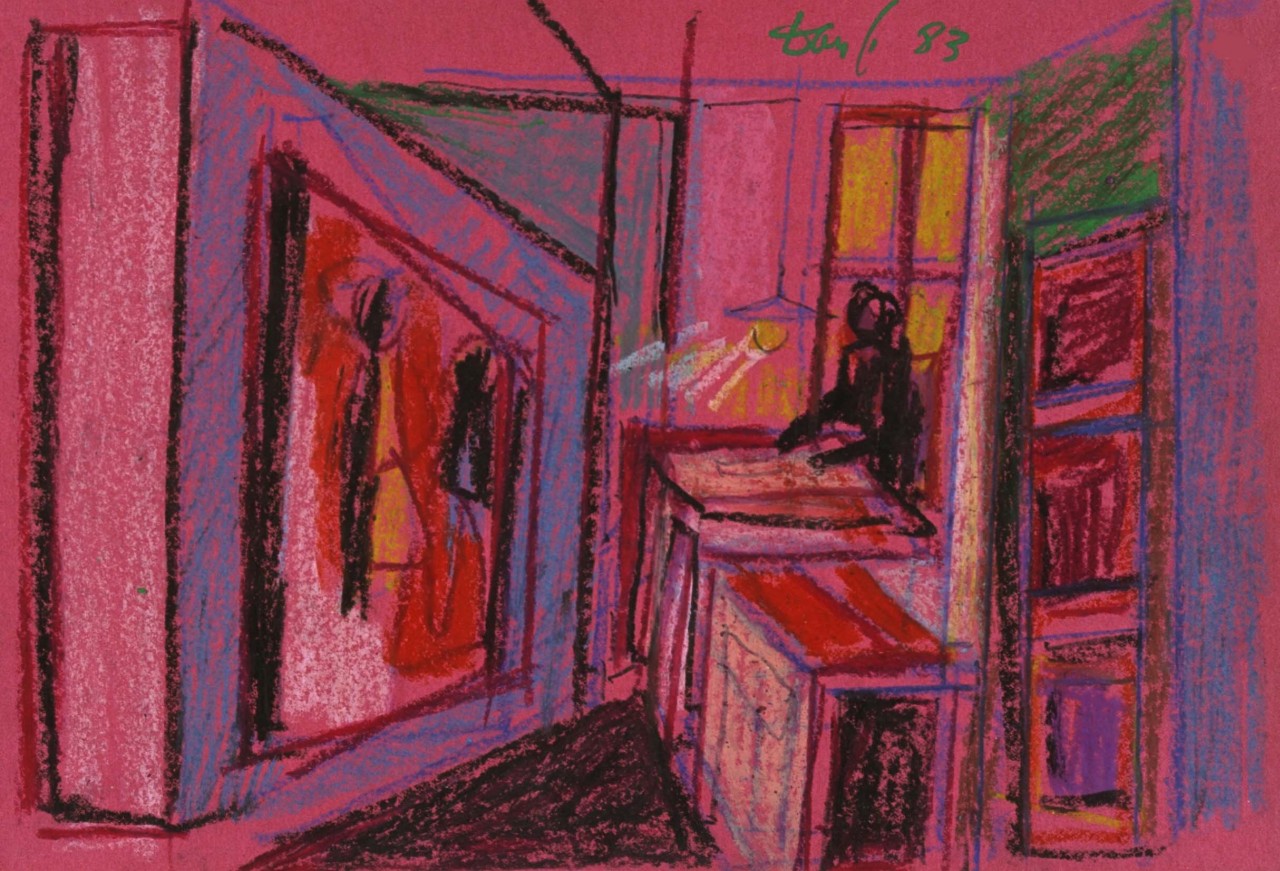 interno di un'abitazione (disegno) di Fo, Dario (XX)