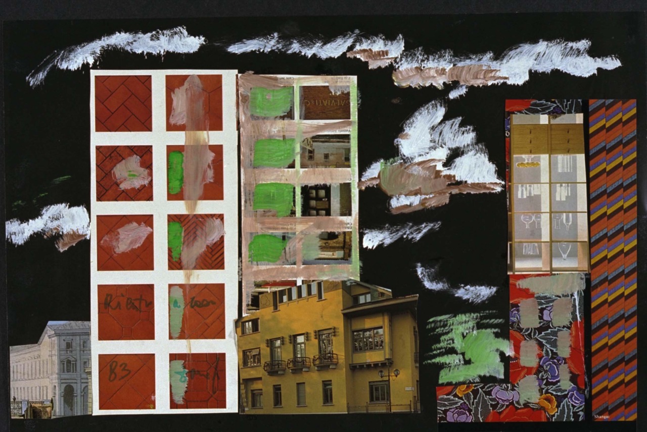 paesaggio urbano (collage) di Fo, Dario (XX)