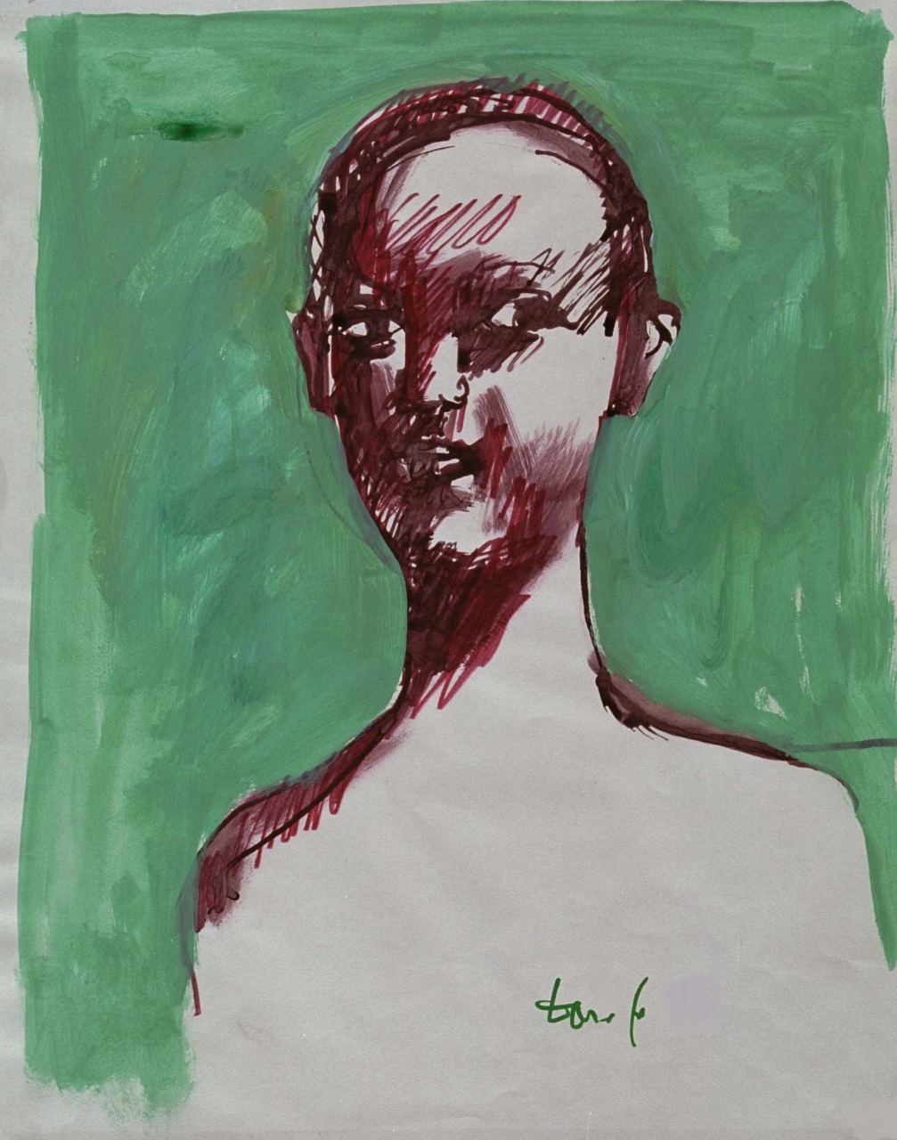 ritratto di un giovane uomo (disegno) di Fo, Dario (XX)