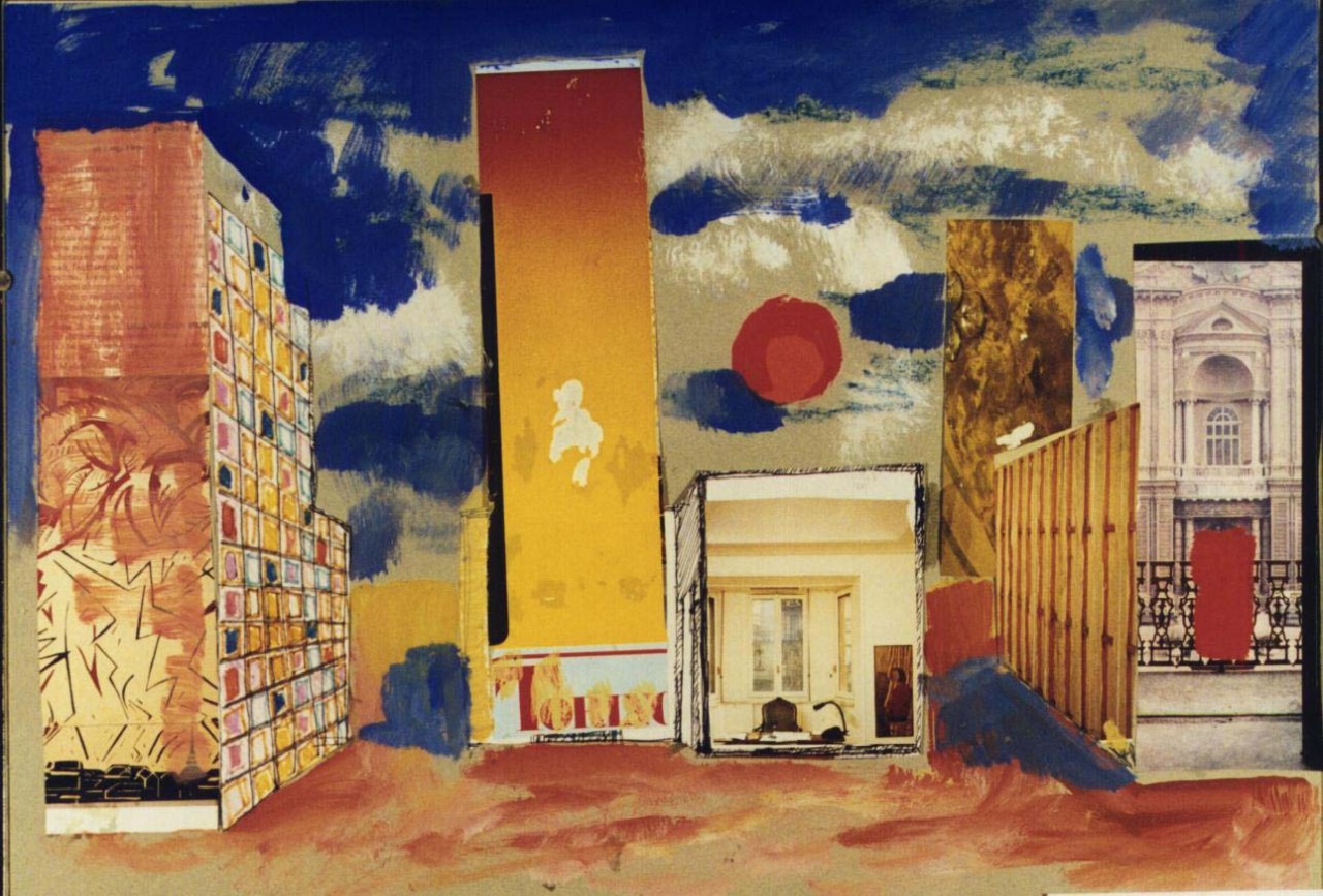 paesaggio urbano (collage) di Fo, Dario (XX)