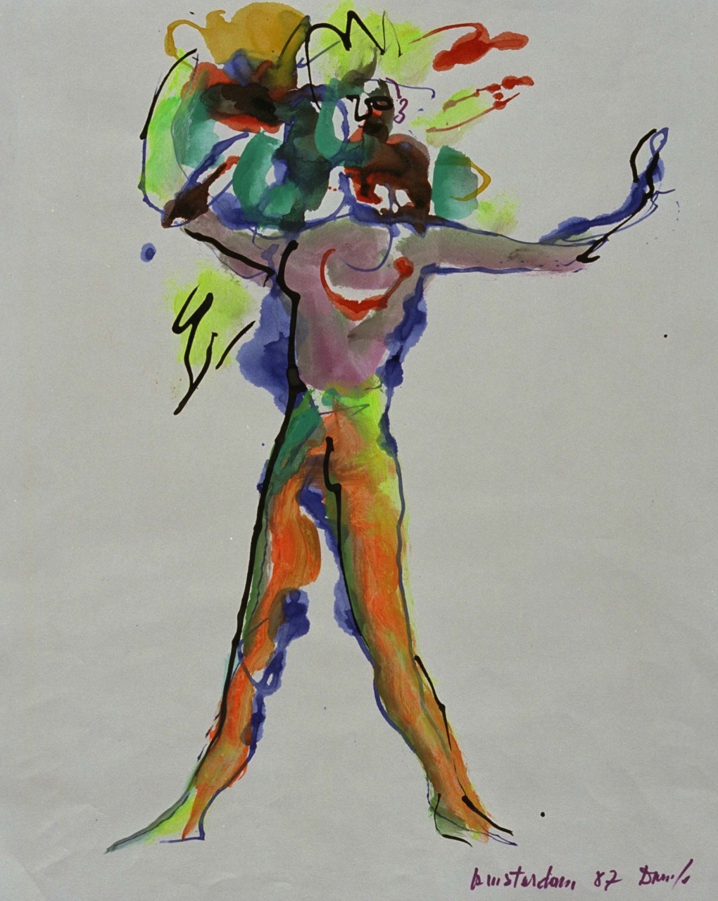 Il barbiere di Siviglia, studio di figura femminile (dipinto) di Fo, Dario (XX)