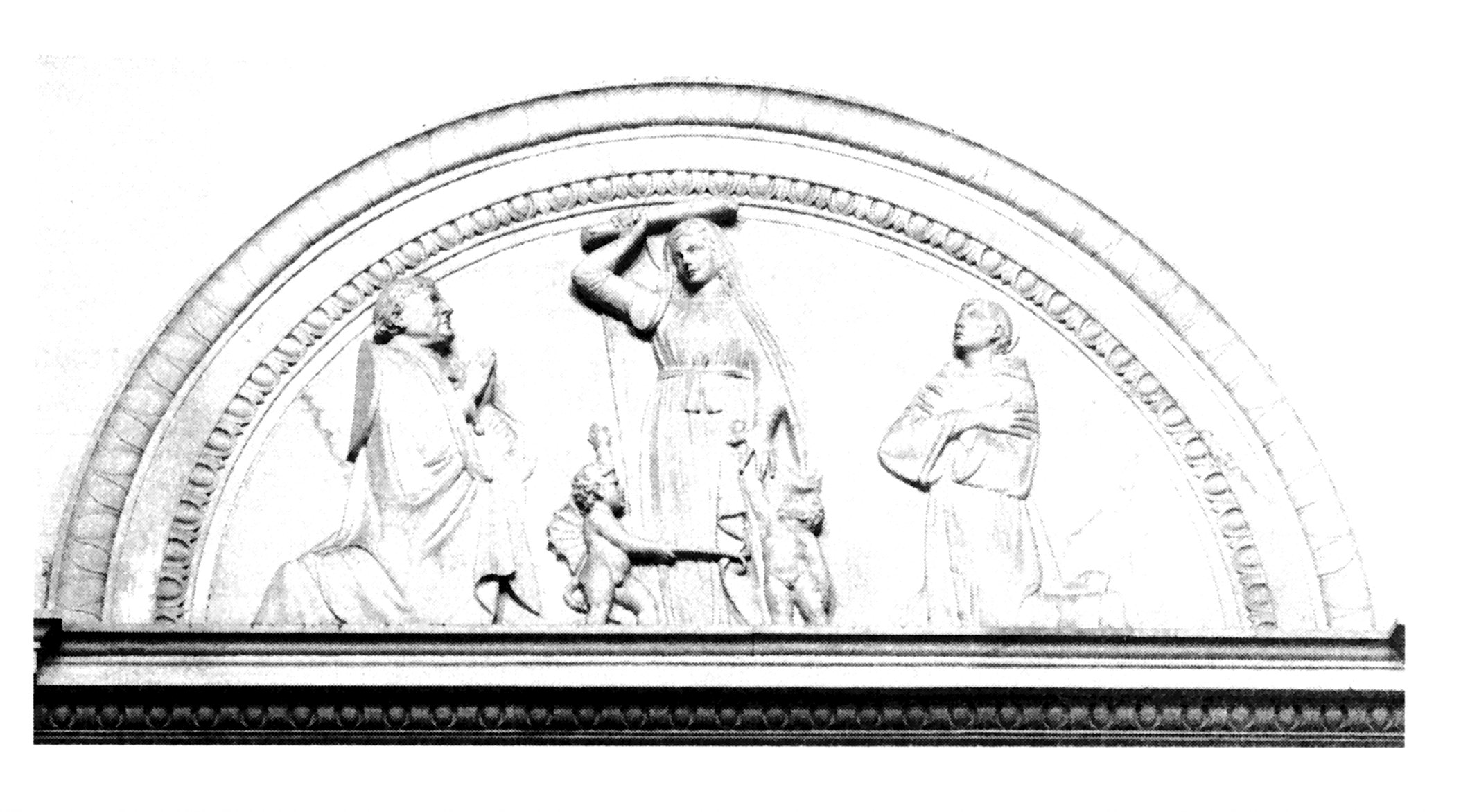 Madonna del Soccorso con S. Antonio da Padova e prelato (rilievo) - ambito italiano (metà XX)