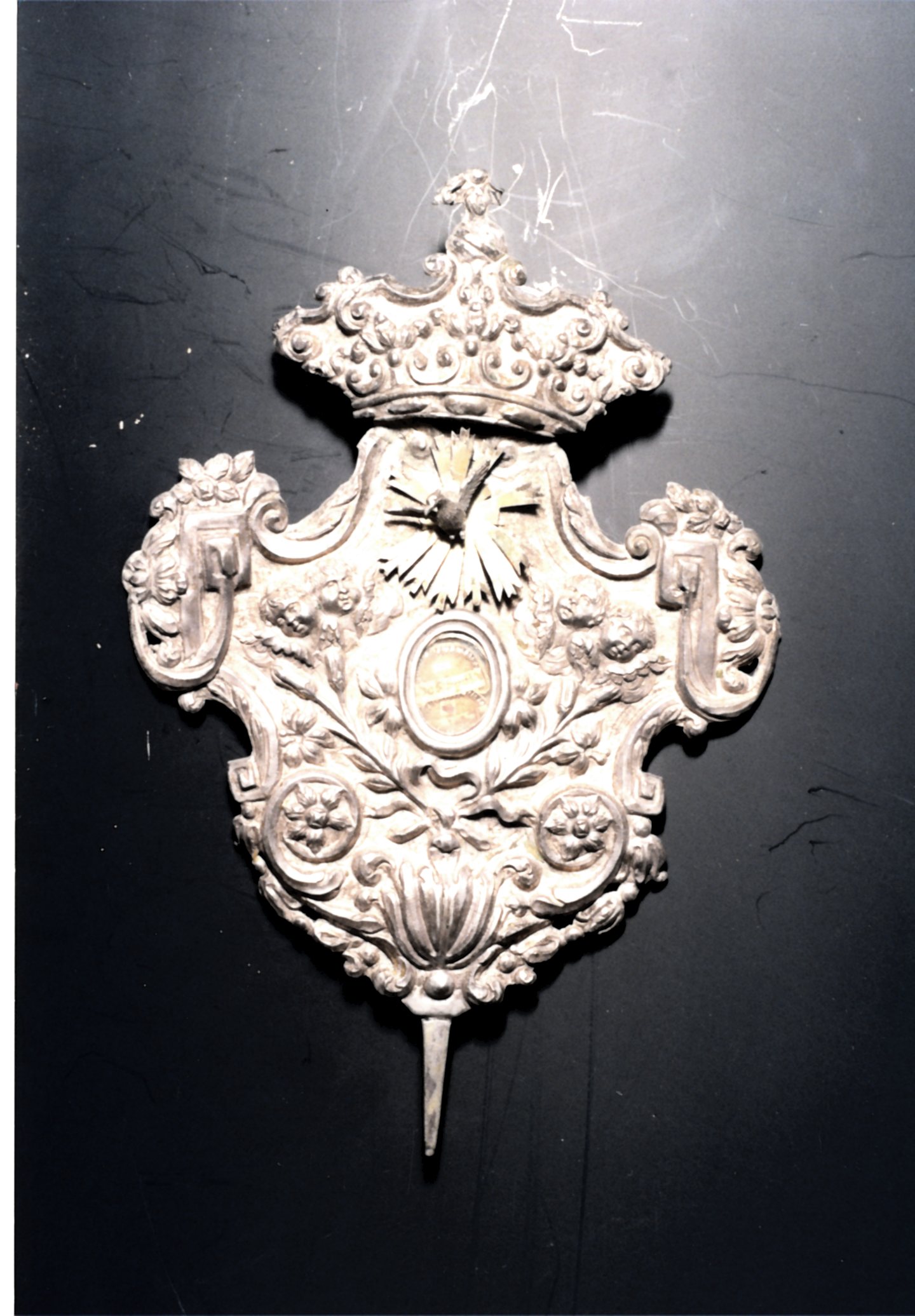 reliquiario, elemento d'insieme - bottega messinese (XVIII)