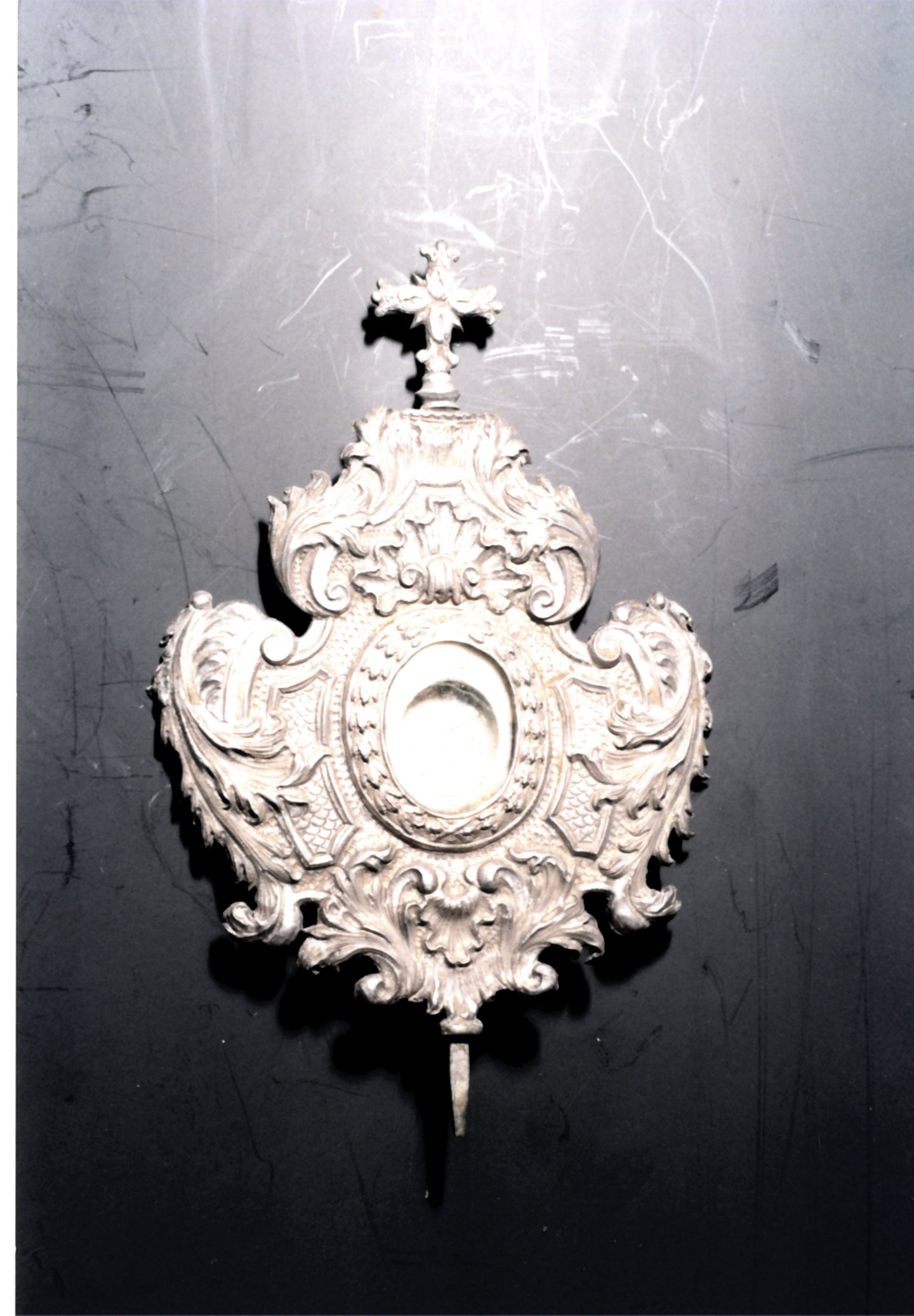 reliquiario, elemento d'insieme - bottega messinese (XVIII)