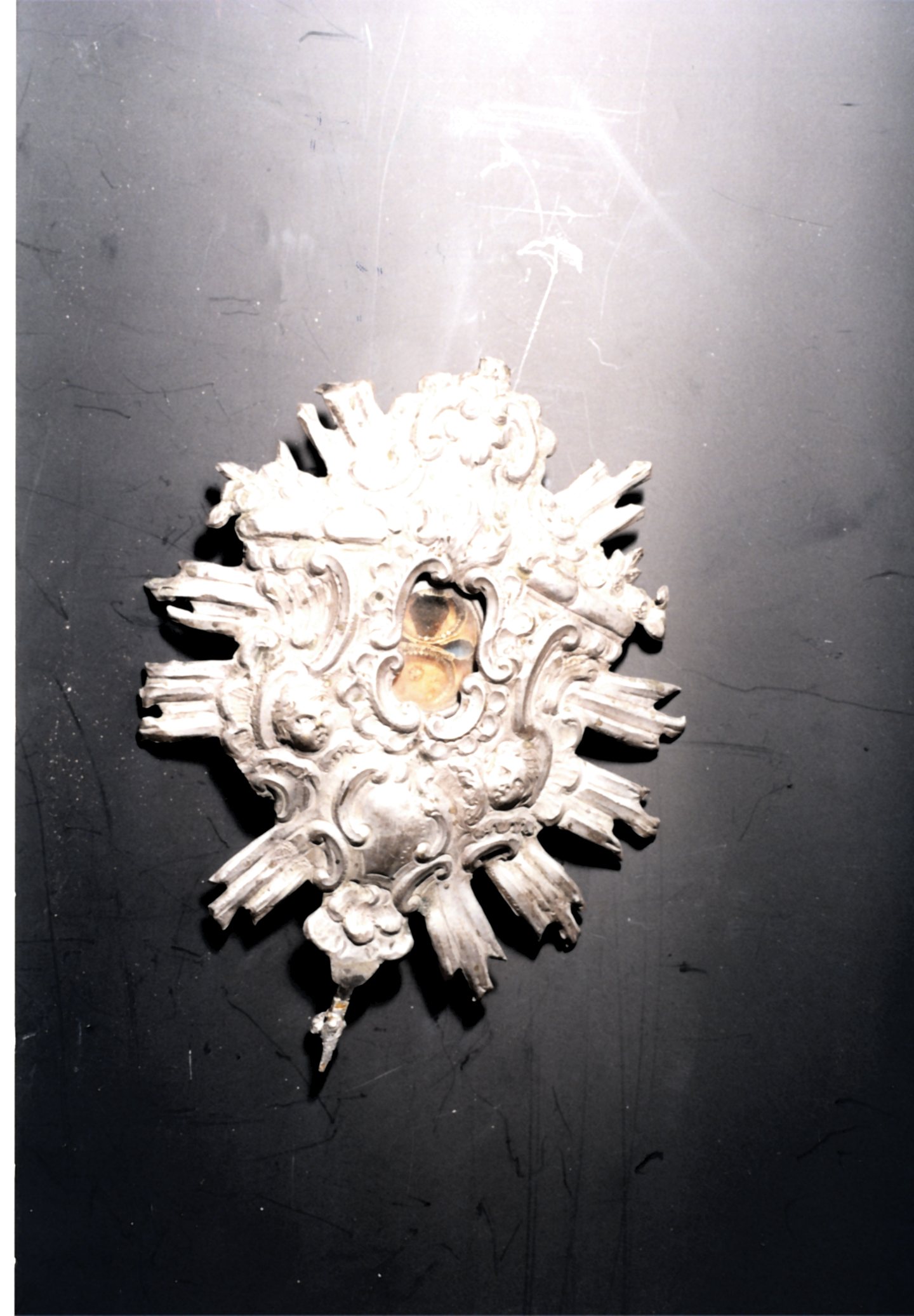 reliquiario-ostensorio, elemento d'insieme - bottega messinese (XVIII)