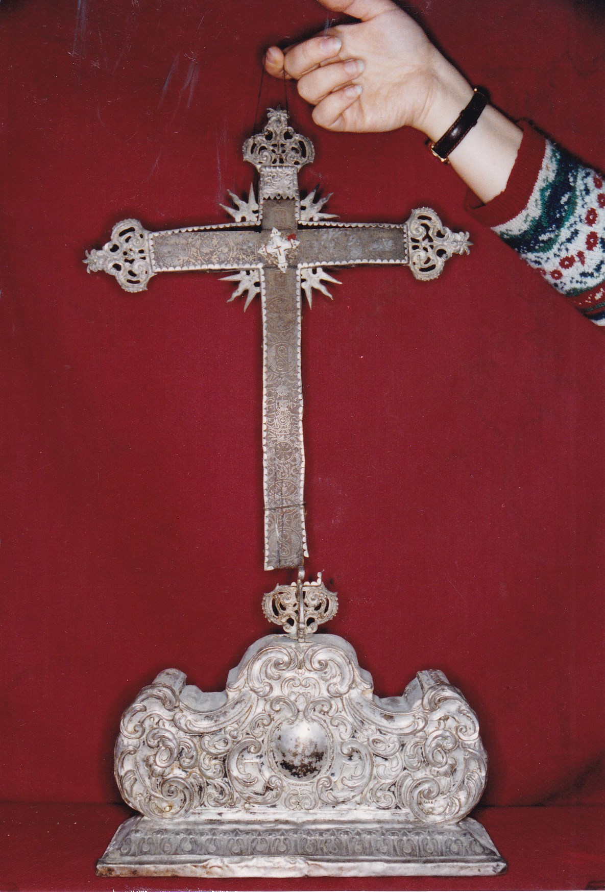 reliquiario - a croce di Juvarra Pietro - bottega messinese (metà XVII)