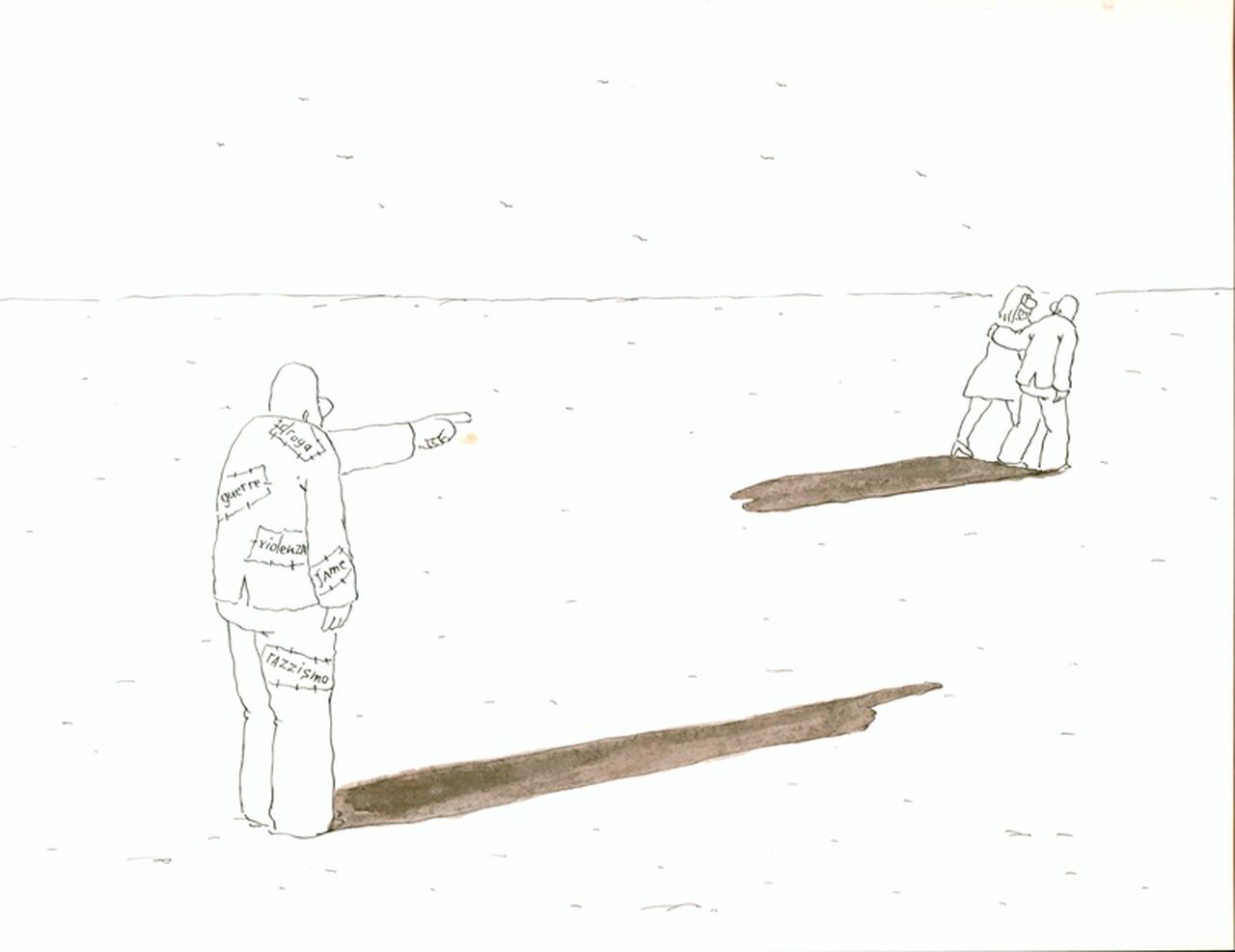 S.T, Uomo, toppe, coppia (disegno) di Sokolov Eugeny (sec. XX d.C)