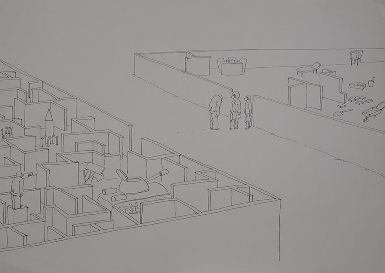 S.T, Labirinto, armi (disegno) di Sokolov Eugeny (sec. XX d.C)