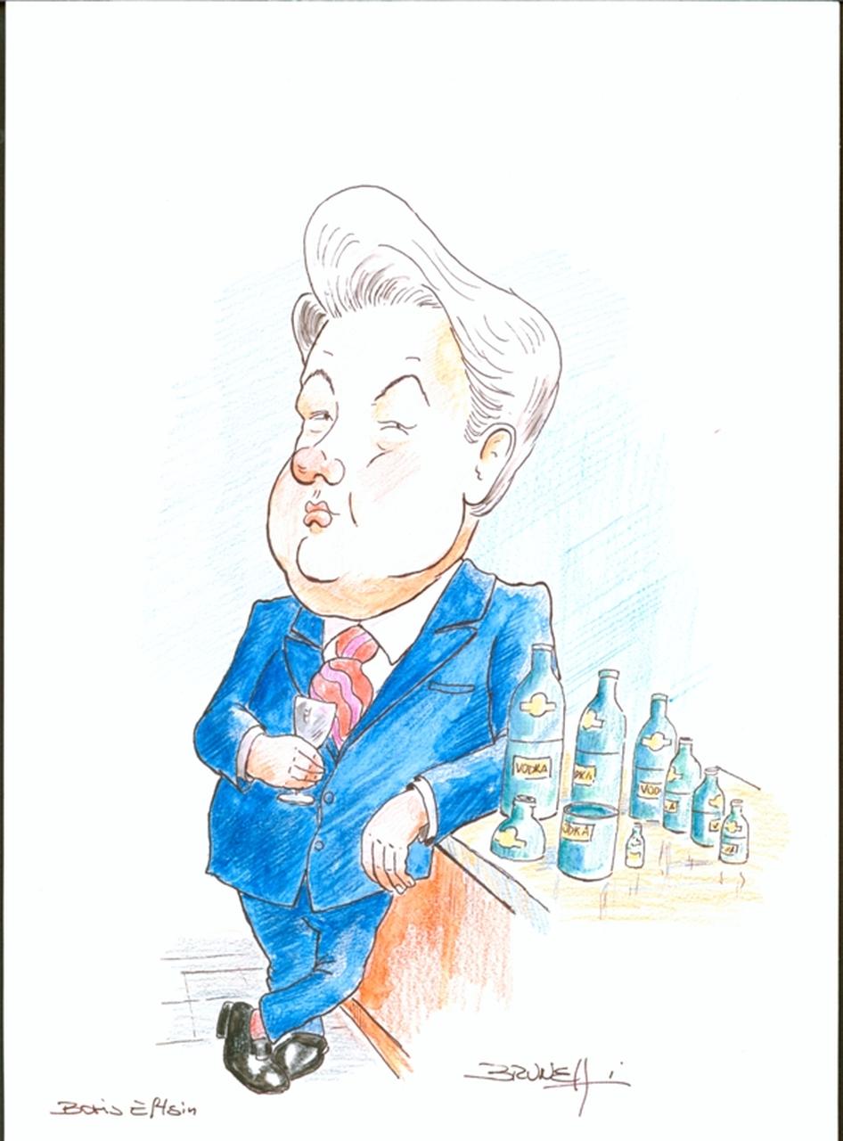 Boris Eltsin, Boris Eltsin (disegno) di Brunelli Giampiero (sec. XX d.C)