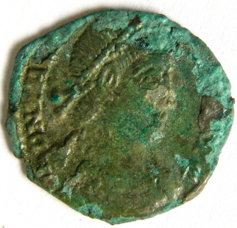 SINGOLO OGGETTO/ moneta, IV sec. d.C