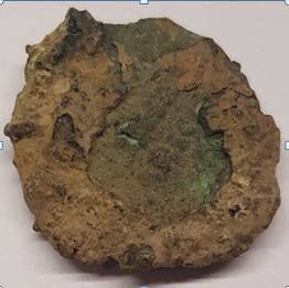 SINGOLO OGGETTO/ moneta, VI sec. d.C