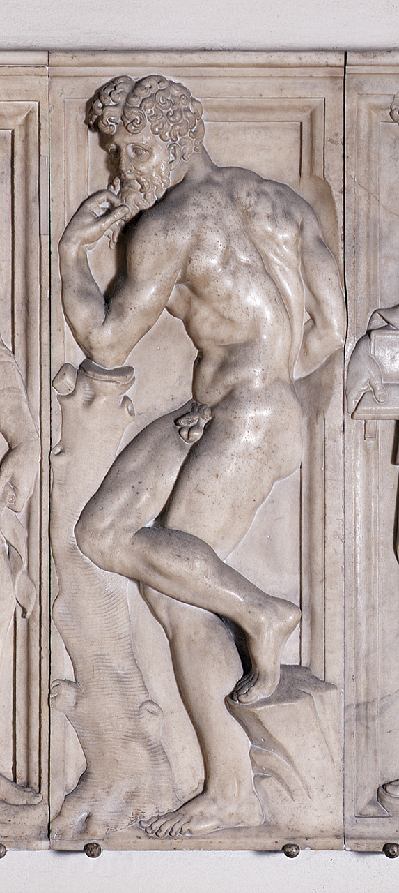 figura maschile nuda (rilievo) di Bandinelli Bartolomeo detto Baccio Bandinelli, Bandini Giovanni detto Giovanni dell'Opera (sec. XVI)
