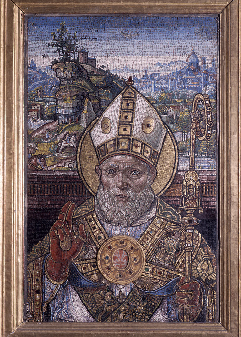 San Zanobi (decorazione musiva) di Monte di Giovanni del Fora (inizio sec. XVI)