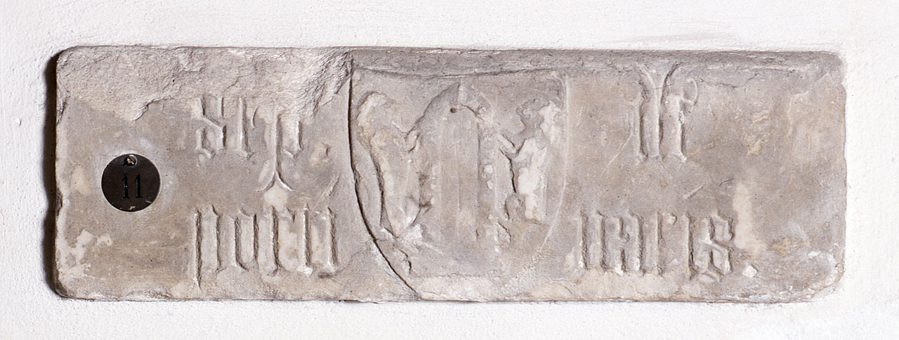 stemma gentilizio della famiglia Portinari (lapide tombale) - manifattura toscana (sec. XIV)