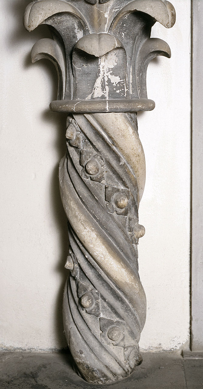 colonnina tortile, frammento - manifattura fiorentina (seconda metà sec. XIV)
