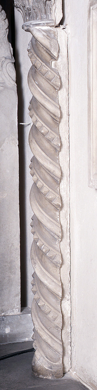 colonnina tortile, frammento - manifattura fiorentina (seconda metà sec. XIV)