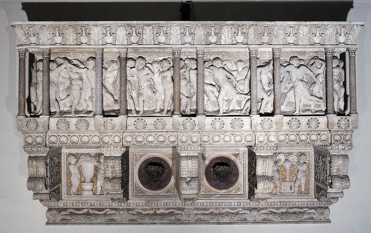 putti festanti, profeti in clipei (cantoria) di Bardi Donato detto Donatello (secondo quarto sec. XV)