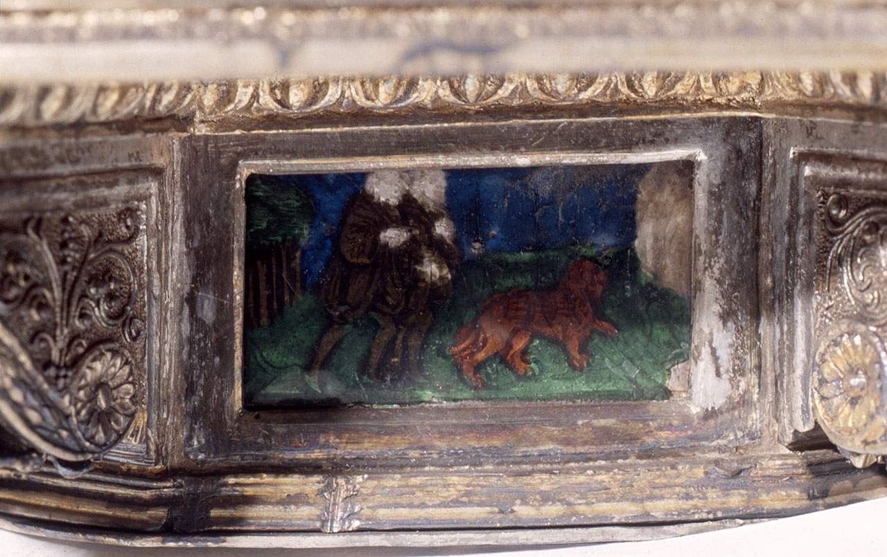 predica di San Girolamo alla presenza delle matrone romane e del papa (placchetta) di Antonio di Salvi (sec. XV)
