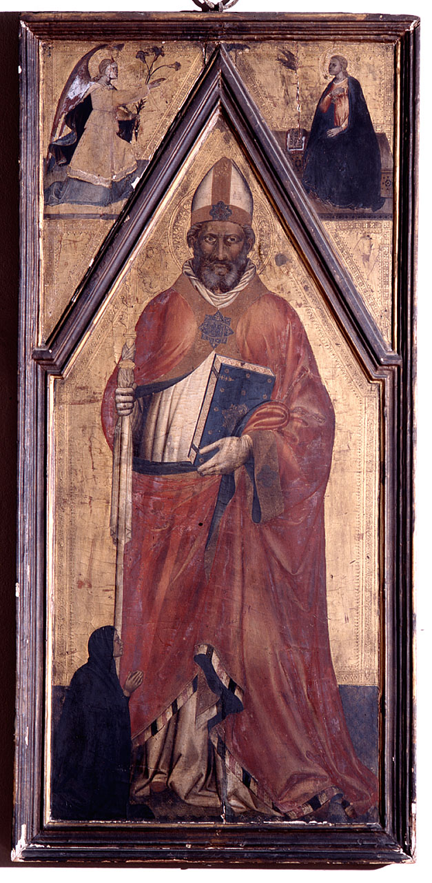 San Zanobi con una devota, Annunciazione (dipinto) di Jacopo di Cione detto Orcagna (?) (seconda metà sec. XIV)