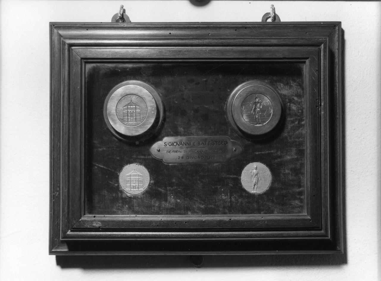 Battistero di Firenze, San Giovanni Battista (medaglia, insieme) di Michelassi F (sec. XX)