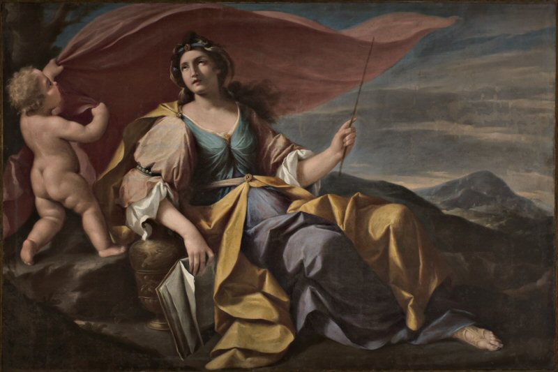 Figura femminile con putto (Sibilla?) (dipinto) di Girolamo Negri (XVII-XVIII)