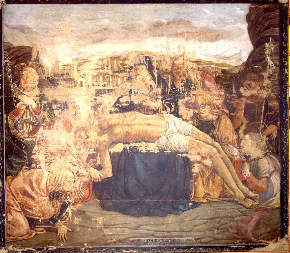 Pietà (stendardo processionale, opera isolata) di Boccati Giovanni (seconda metà sec. XV)