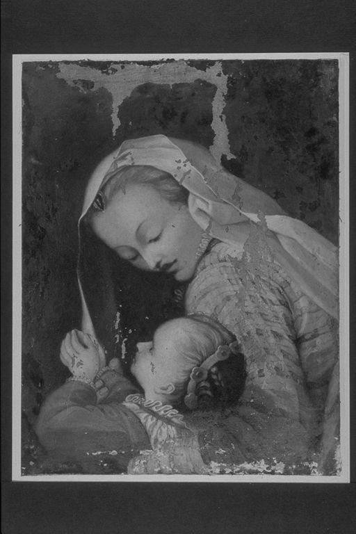 Figura femminile con bambina (dipinto, opera isolata) - ambito perugino (sec. XVII)