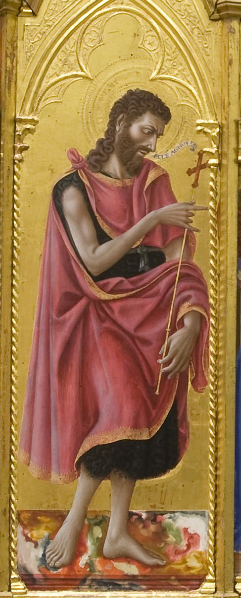 San Giovanni Battista (scomparto di polittico, elemento d'insieme) di Domenico di Bartolo Ghezzi (prima metà sec. XV)