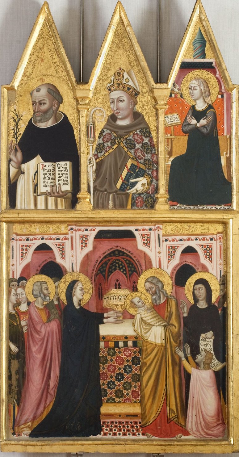 presentazione di Gesù al tempio (scomparto di trittico, elemento d'insieme) di Maestro di Paciano (attribuito) (prima metà sec. XIV)