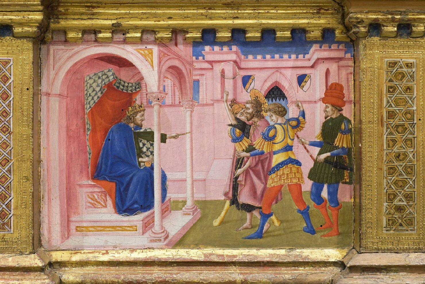 San Giovanni Battista arrestato e imprigionato (scomparto di predella, elemento d'insieme) di Domenico di Bartolo Ghezzi (prima metà sec. XV)