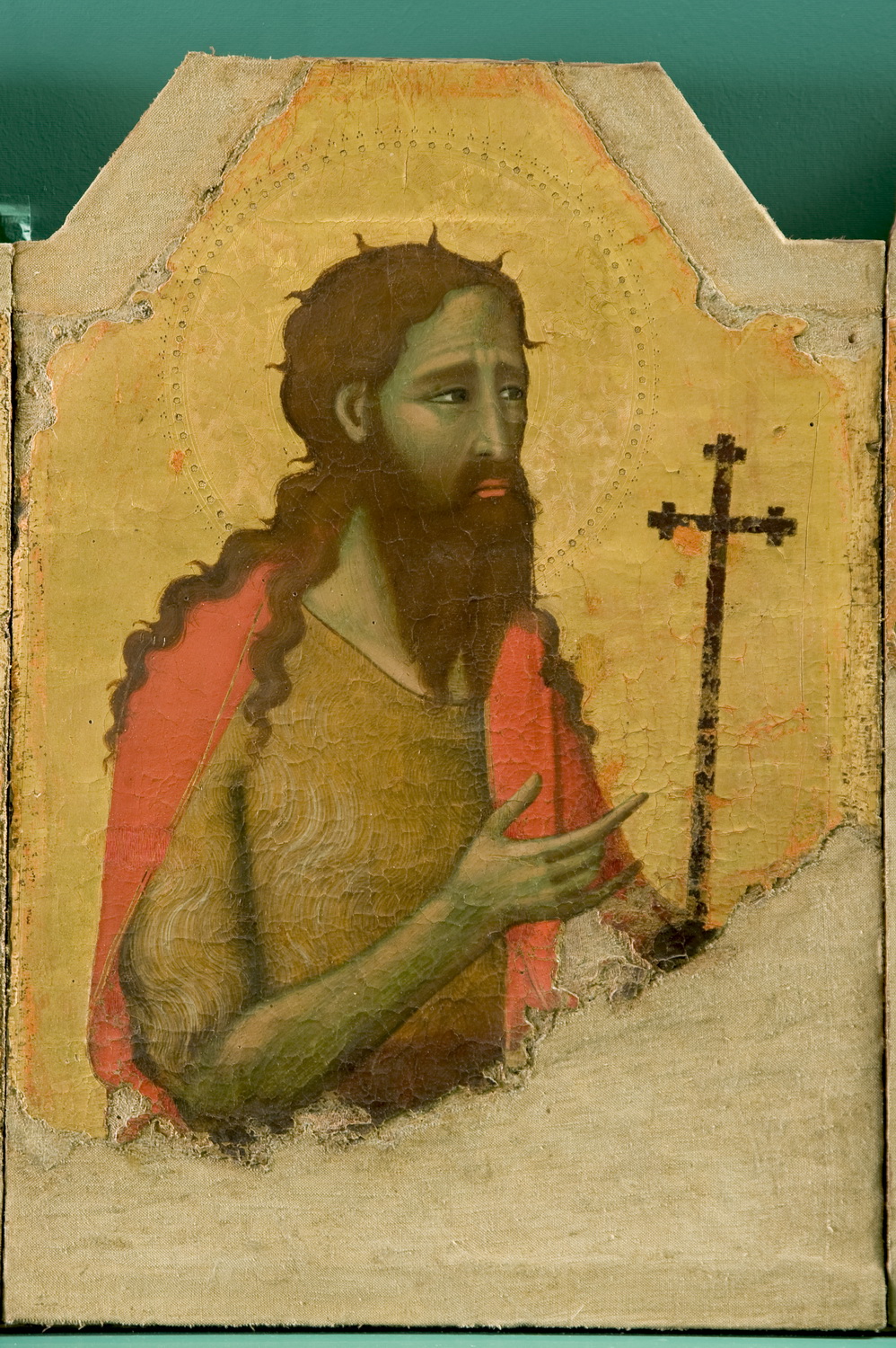 San Giovanni Battista (scomparto di polittico, elemento d'insieme) di Meo di Guido da Siena (prima metà sec. XIV)