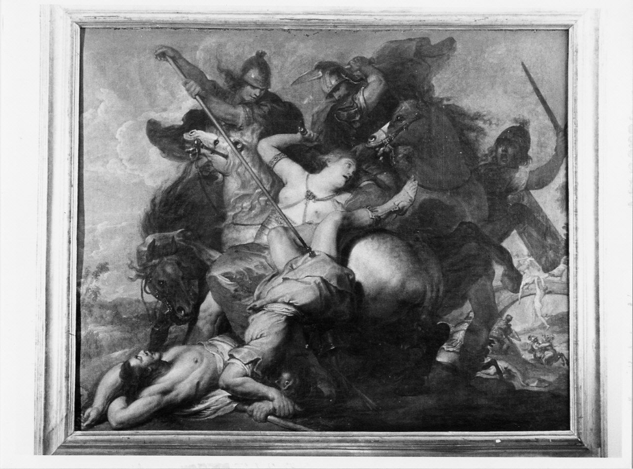 Lotta tra cavalieri e amazzoni (dipinto, opera isolata) di Rubens Pieter Paul (prima metà sec. XVII)