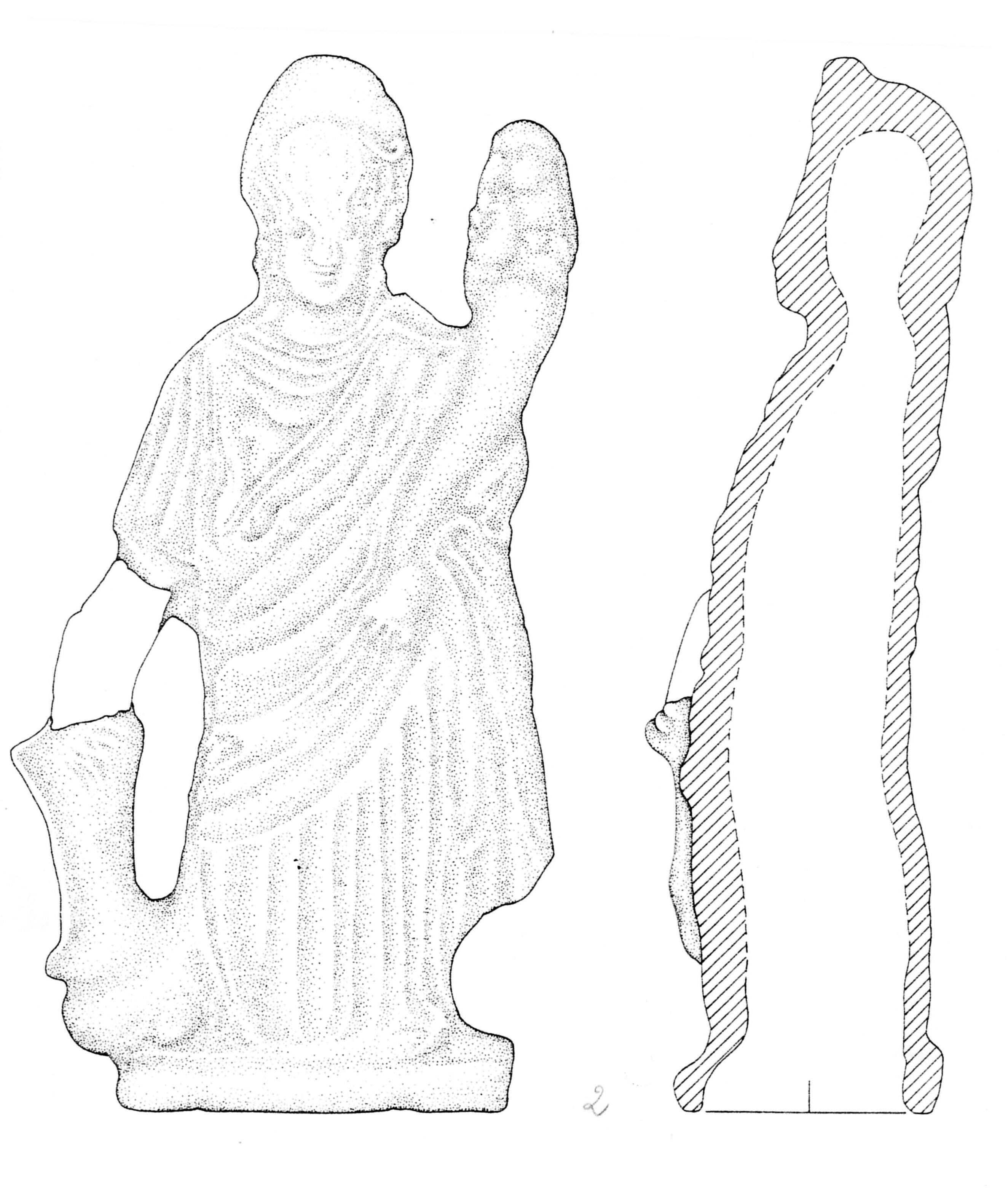 statuetta, Iside/Fortuna (metà/ inizio SECOLI/ I-II)