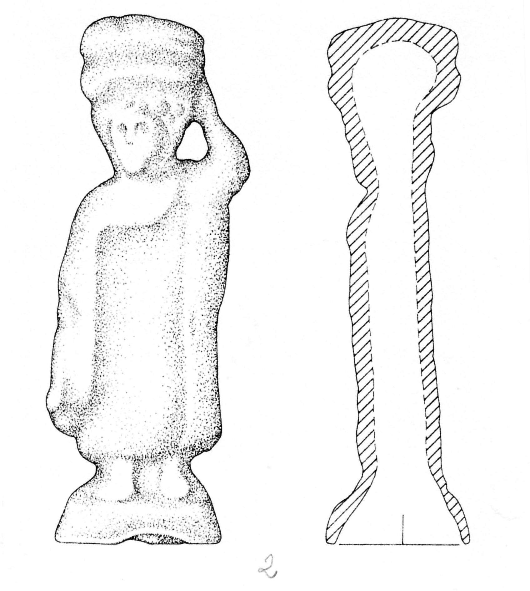 statuetta/ femminile (metà/ metà SECOLI/ ARCHI DI SECOLI/ I-II)