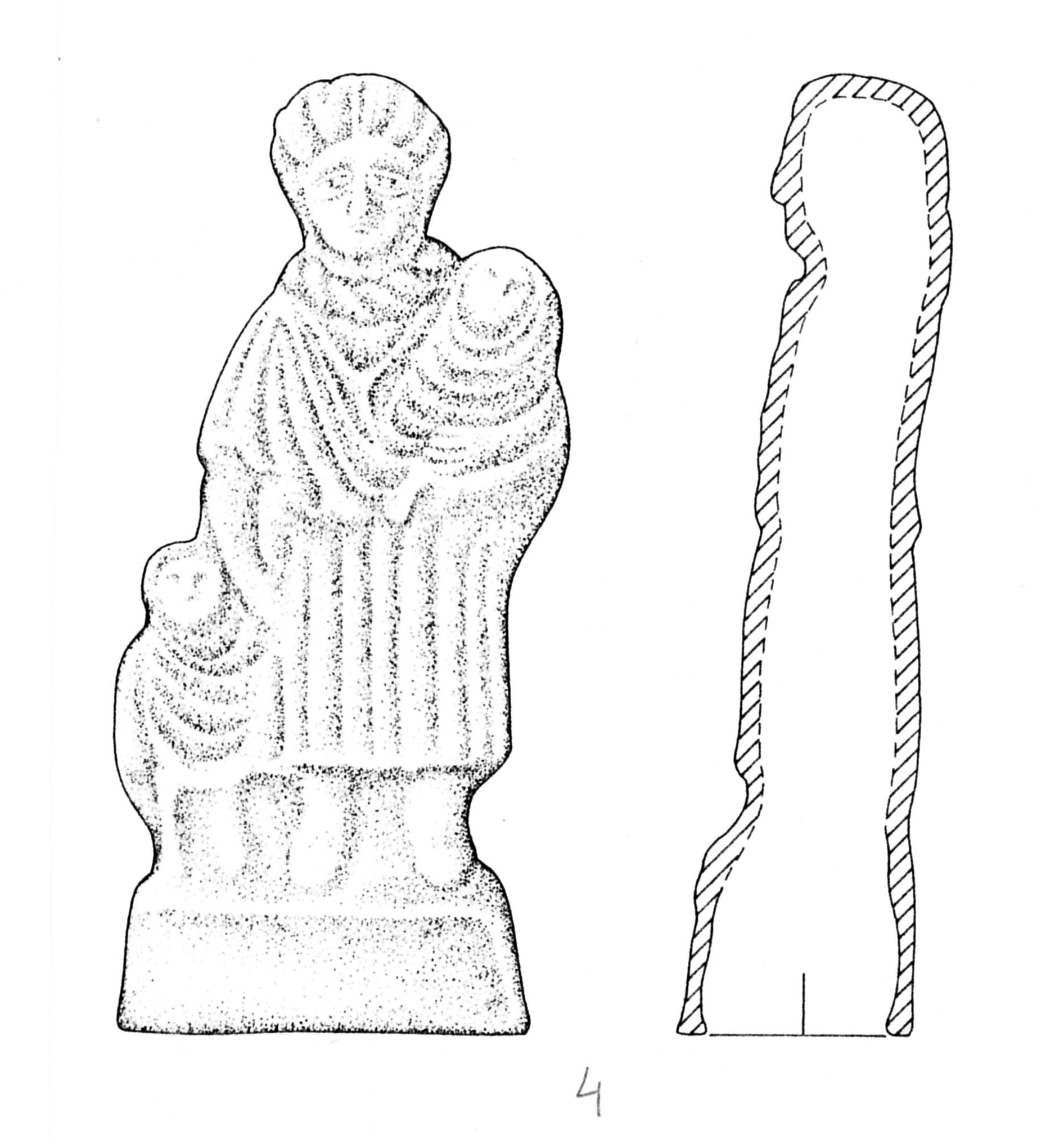 statuetta/ femminile (fine/ inizio SECOLI/ ARCHI DI SECOLI/ I-II)