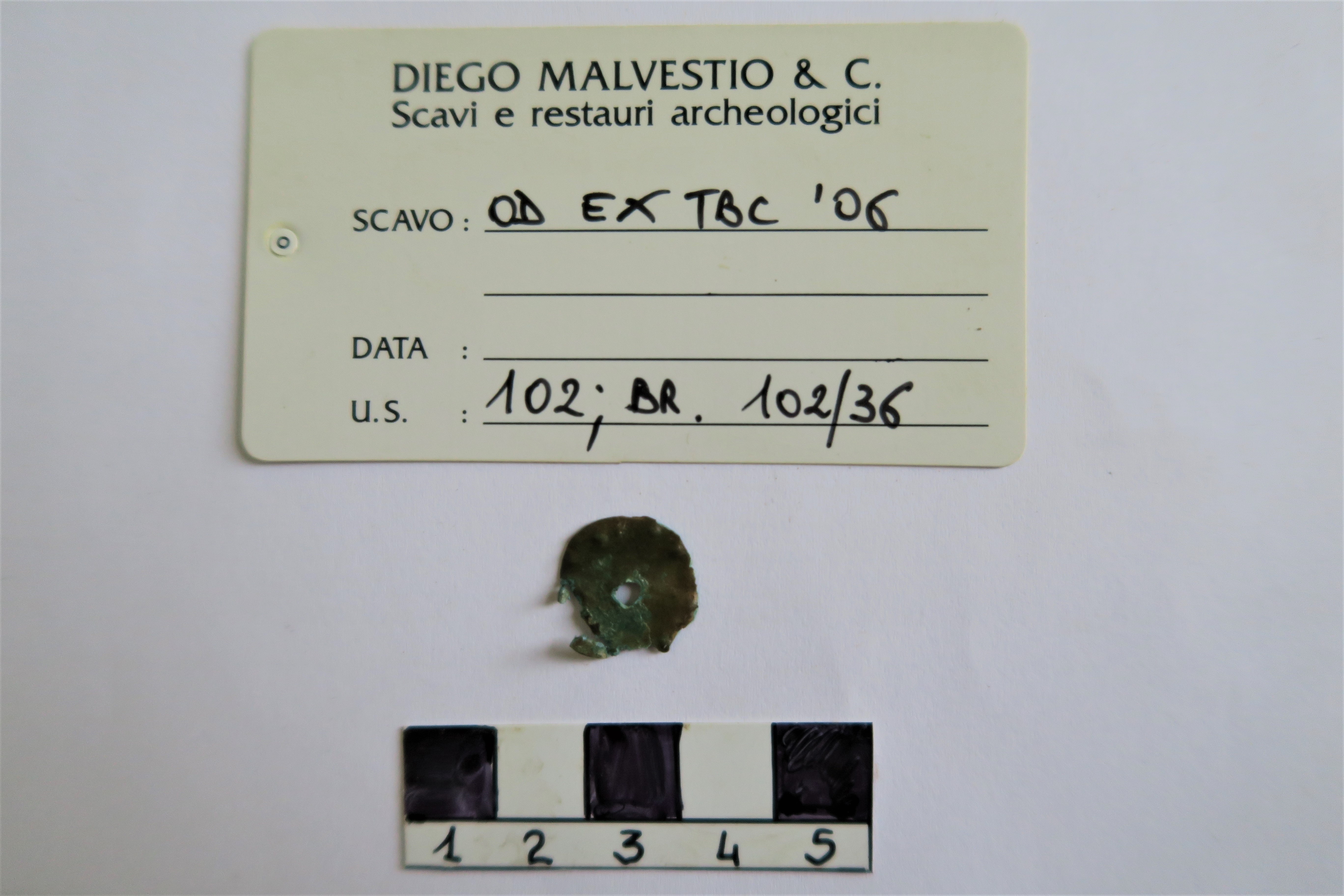 SINGOLO OGGETTO/ lamina, PERIODIZZAZIONI/ Protostoria/ Eta' del Ferro/ Seconda eta' del Ferro