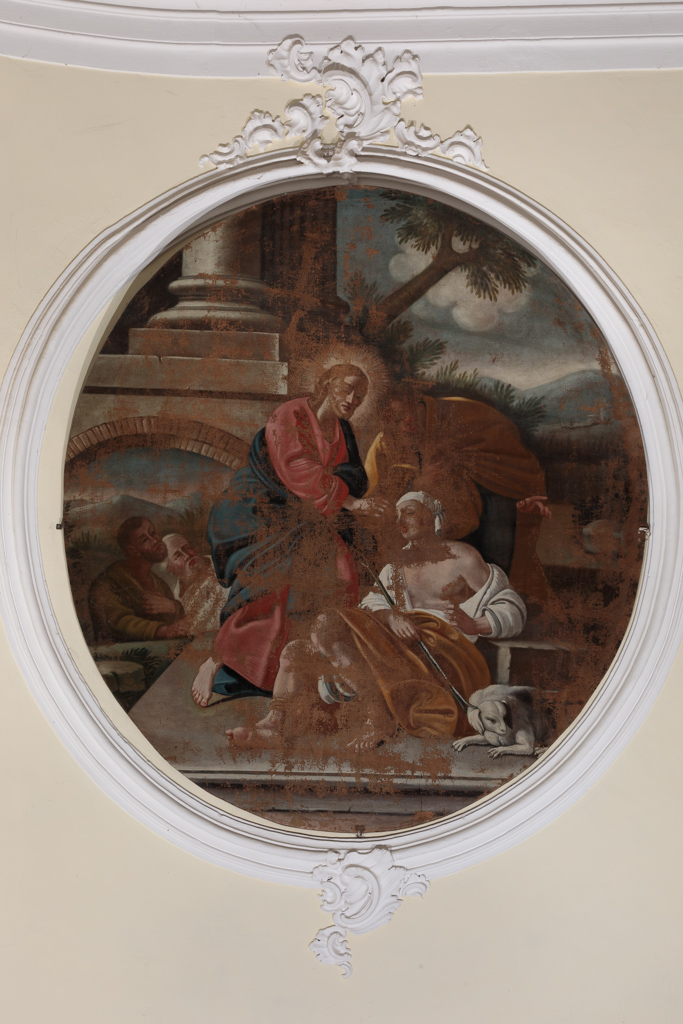 Guarigione del cieco nato (dipinto) di Rossi Vincenzo da Bagnoli (attribuito) (ultimo quarto sec. XVIII)