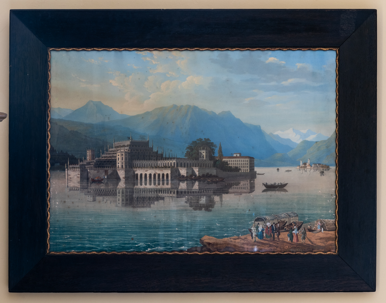 la villa del lago (dipinto, opera isolata) di Ignoto (bottega) - ambito europeo (seconda metà XIX)