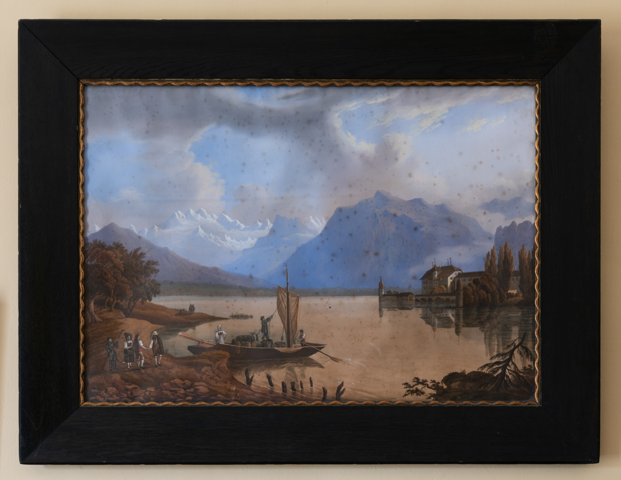 lago alpino (dipinto, opera isolata) di Ignoto (bottega) - ambito europeo (seconda metà XIX)