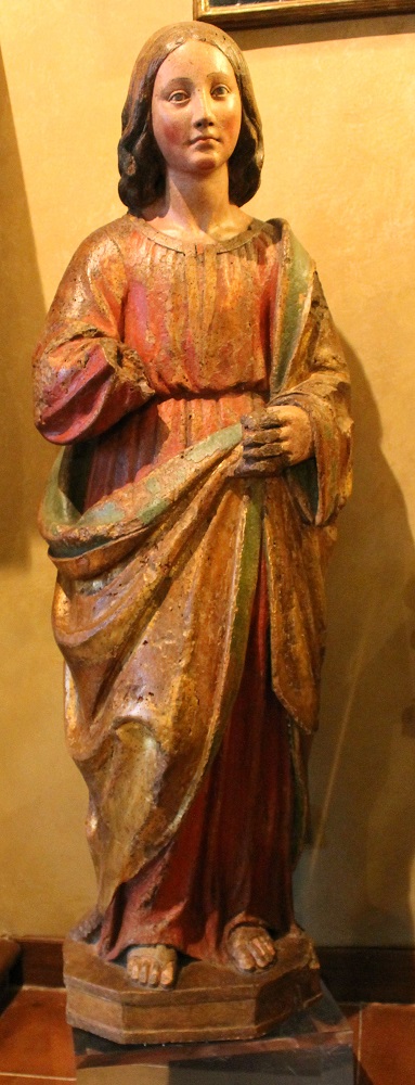 san Giovanni Evangelista (statua) di Marigliano Giovanni detto Giovanni da Nola (cerchia) (primo quarto XVI)