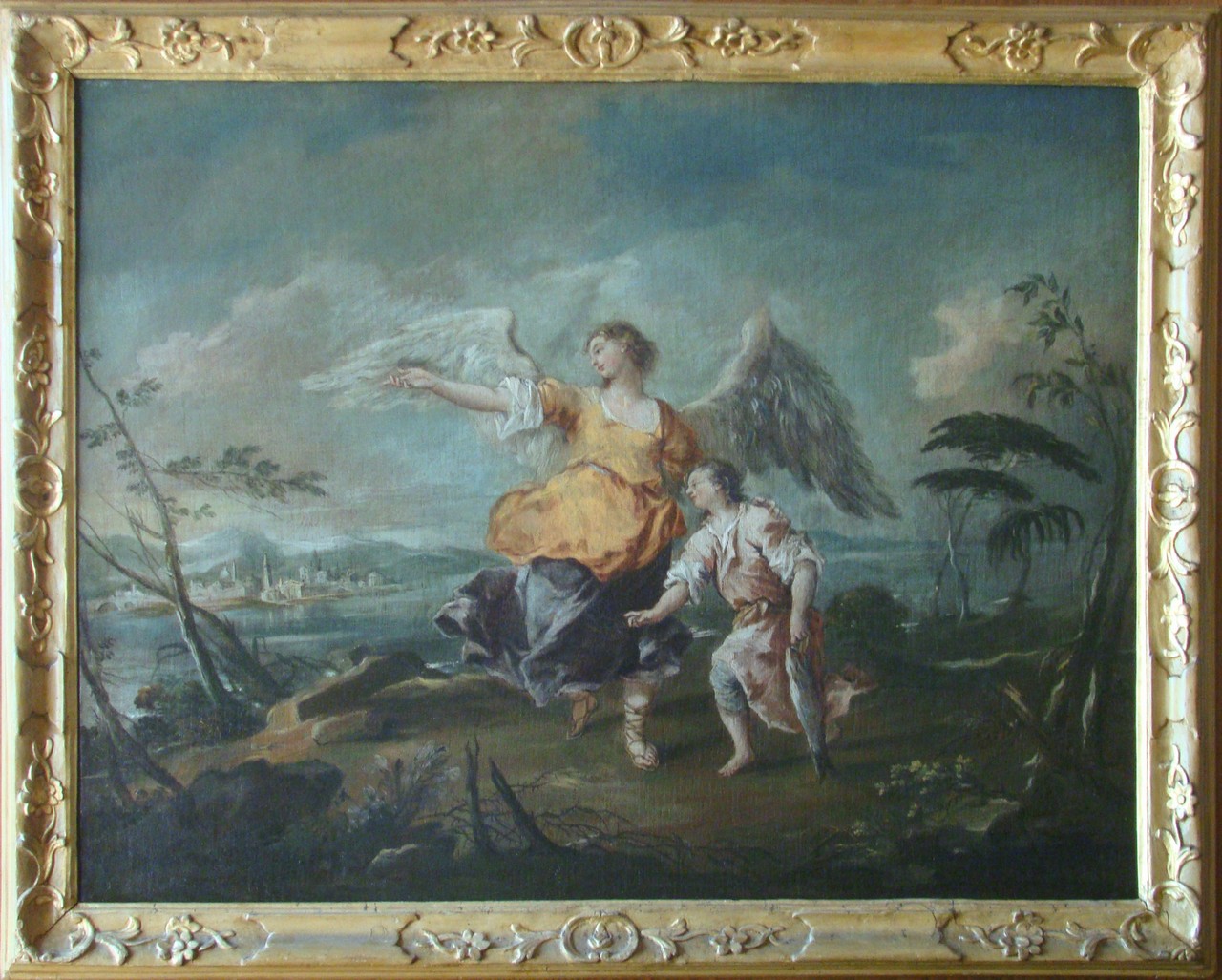 Tobiolo e l'Angelo (dipinto, elemento d'insieme) di Guardi Francesco (seconda metà XVIII)