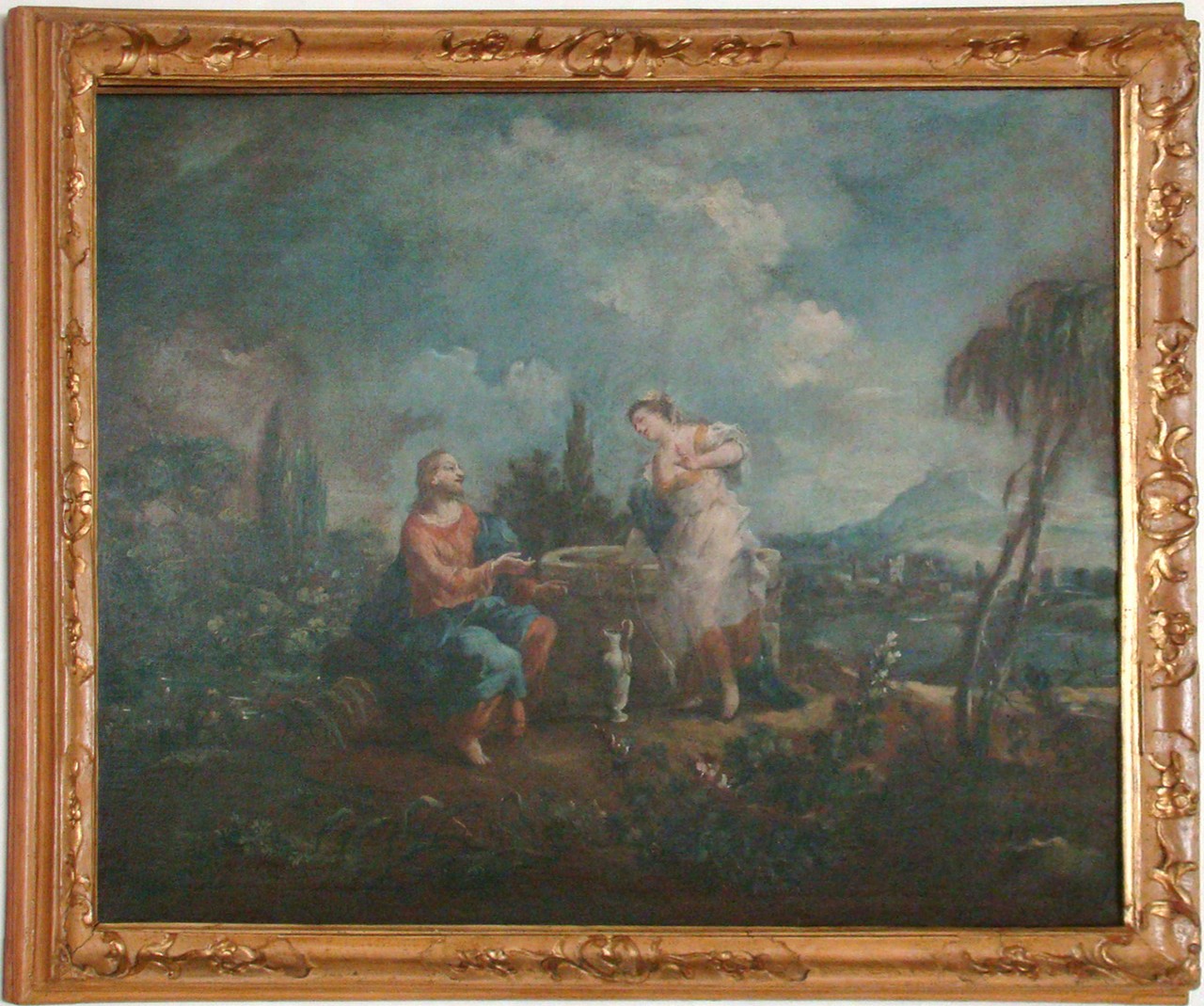 Cristo e la Samaritana (dipinto, elemento d'insieme) di Guardi Francesco (seconda metà XVIII)