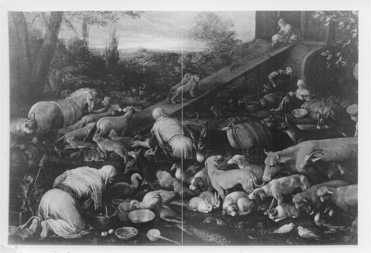 ingresso degli animali nell'arca di Noè (dipinto) di Dal Ponte Jacopo detto Jacopo Bassano (attribuito), Da Ponte Francesco detto Francesco Bassano (attribuito) (seconda metà XVI)