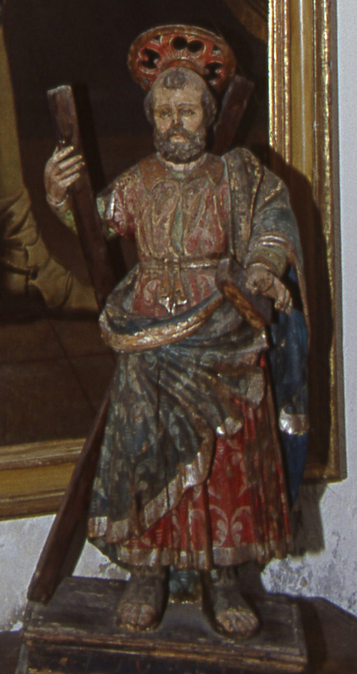 Sant'Andrea (statuetta devozionale, opera isolata) - bottega sarda (XVII)
