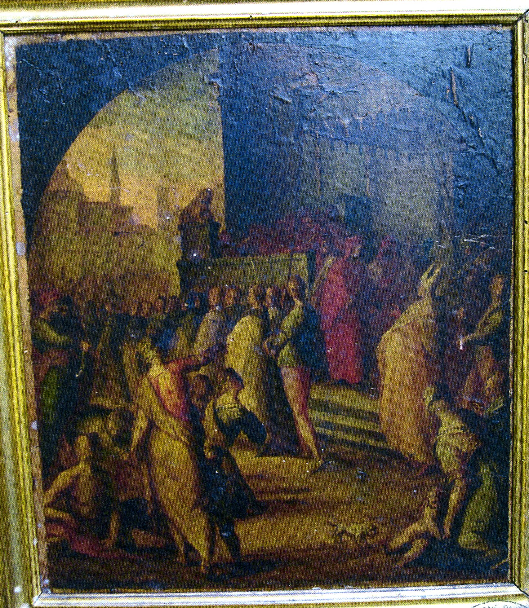 ingresso di Sant'Antonio a Firenze in veste di Arcivescovo (dipinto) di Balducci Giovanni detto Cosci (seconda metà sec. XVI)