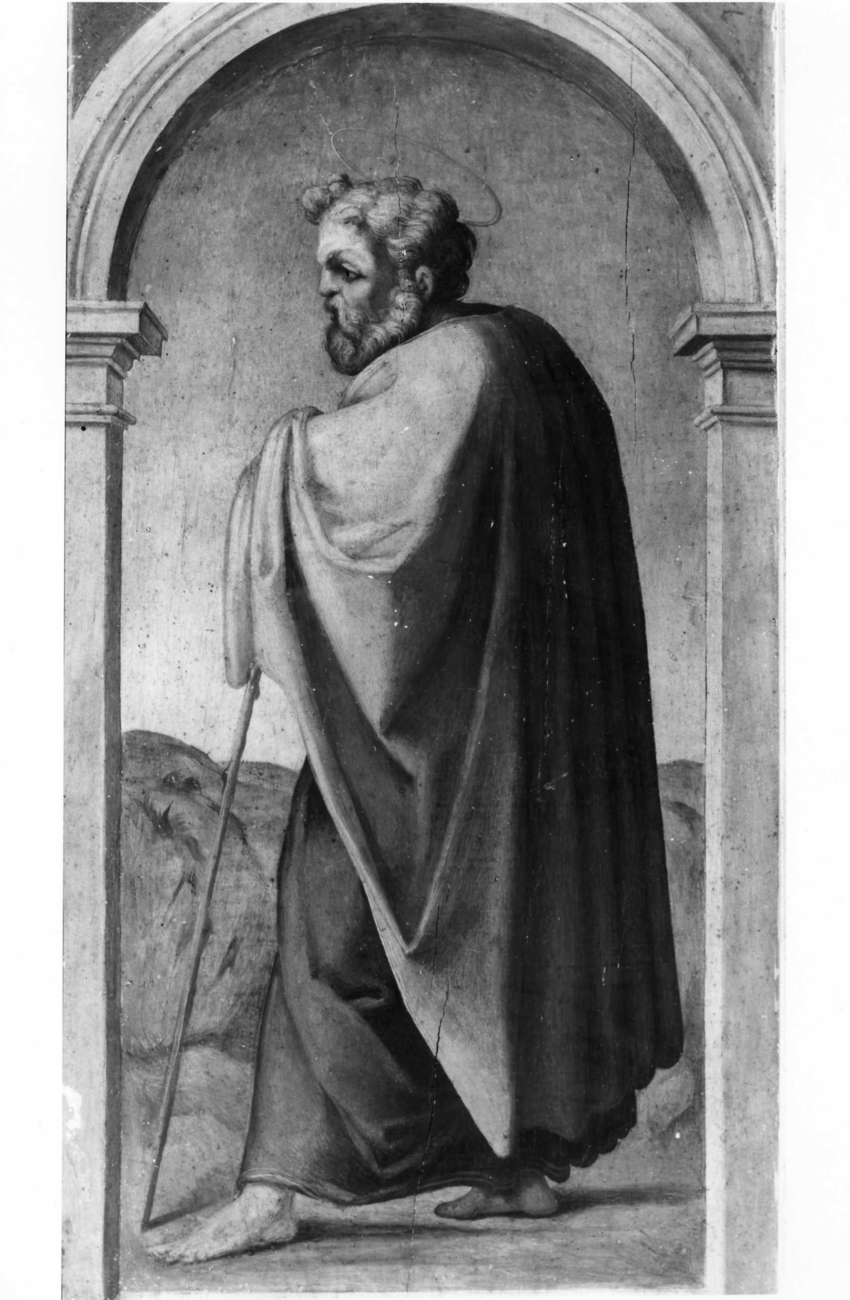 San Giuseppe (dipinto, pendant) di Signoroccio Paolo detto Fra' Paolino (scuola) (sec. XVI)