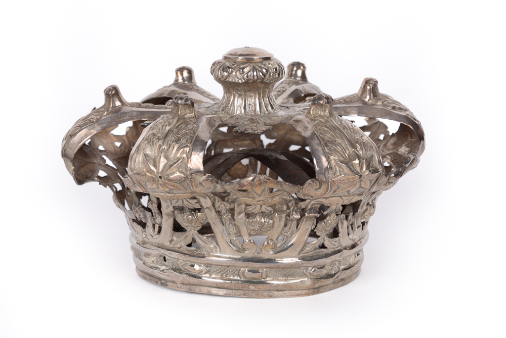 corona di statua, elemento d'insieme - produzione napoletana (seconda metà XIX)